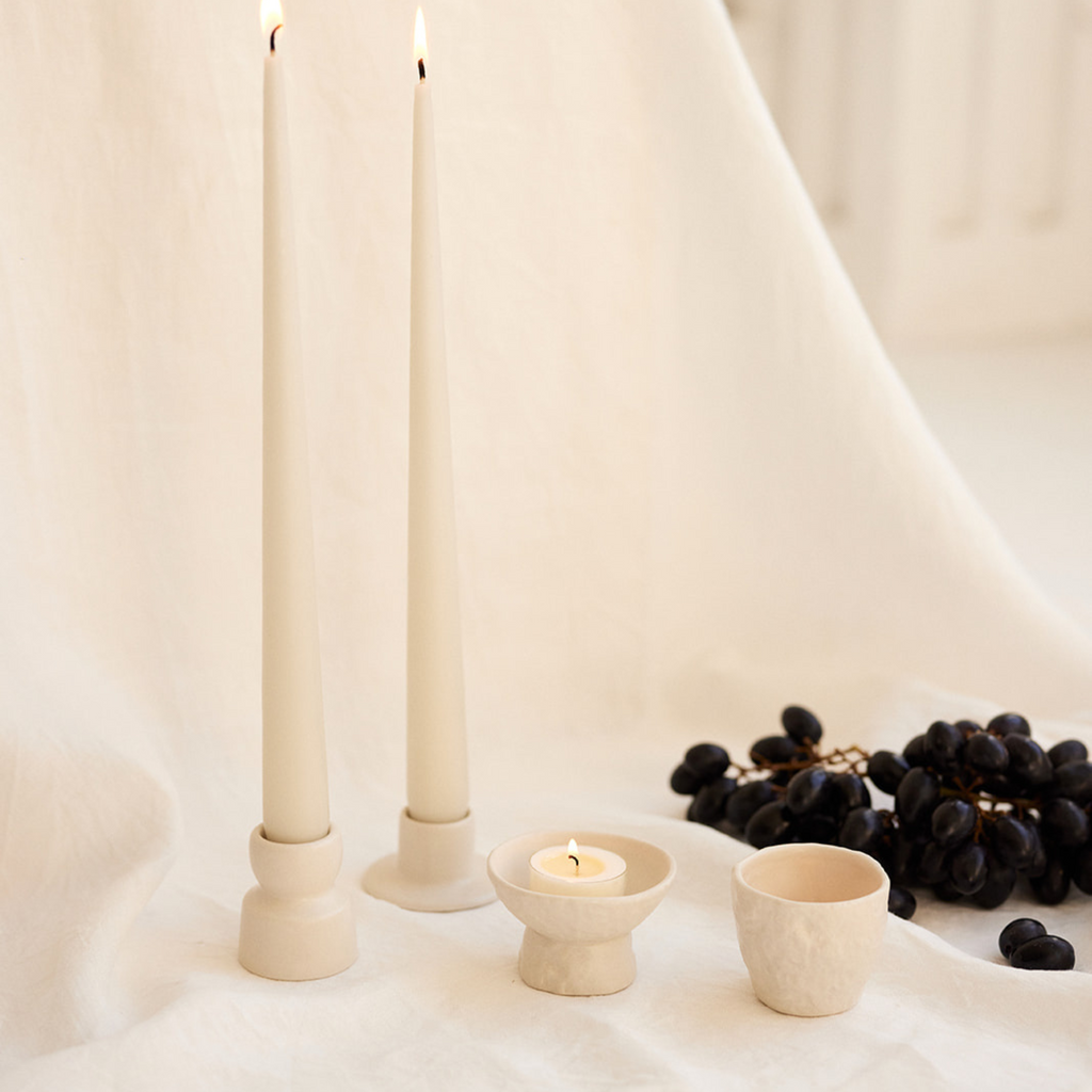 handmade ceramic candlesticks